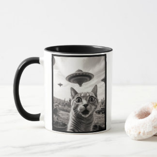 Cat Selfie Alien Invasion Mug