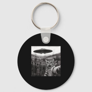 Cat Selfie People Watching An Alien Funny Cat For Keychain