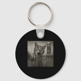 Cat Selfie Tung Tung Tung Sahur Italian Brainrot F Keychain