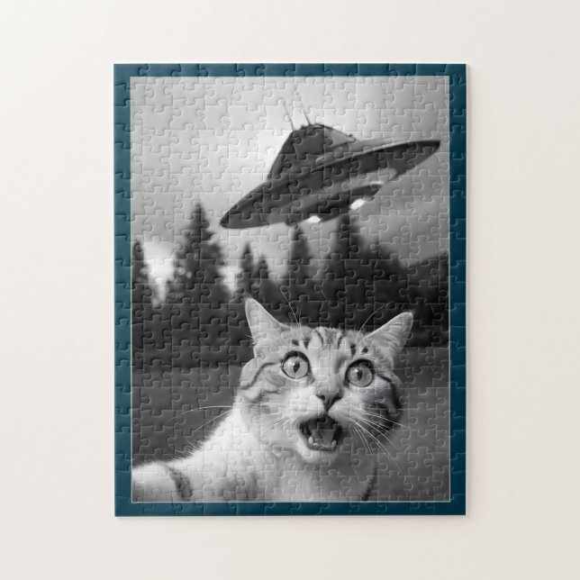 Cat Selfie UFO Jigsaw Puzzle Puzzle drôle (Vertical)