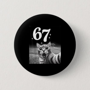 Cat Selfie With 67 Meme Funny Cats Graphic For Men 2 Inch Round Button