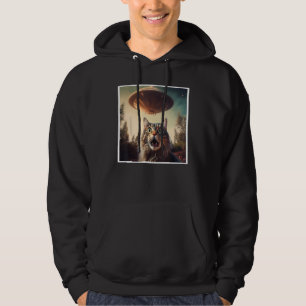 Cat Selfie with UFOs Alien Extraterrestrial UFO Be Hoodie