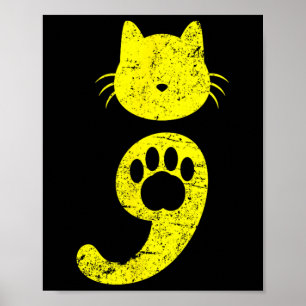 Cat Semicolon Shirt Depression Awareness - Cat Lov Poster