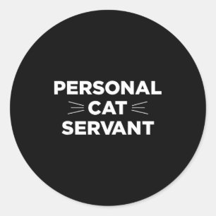 Cat servant classic round sticker