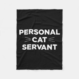 Cat servant fleece blanket
