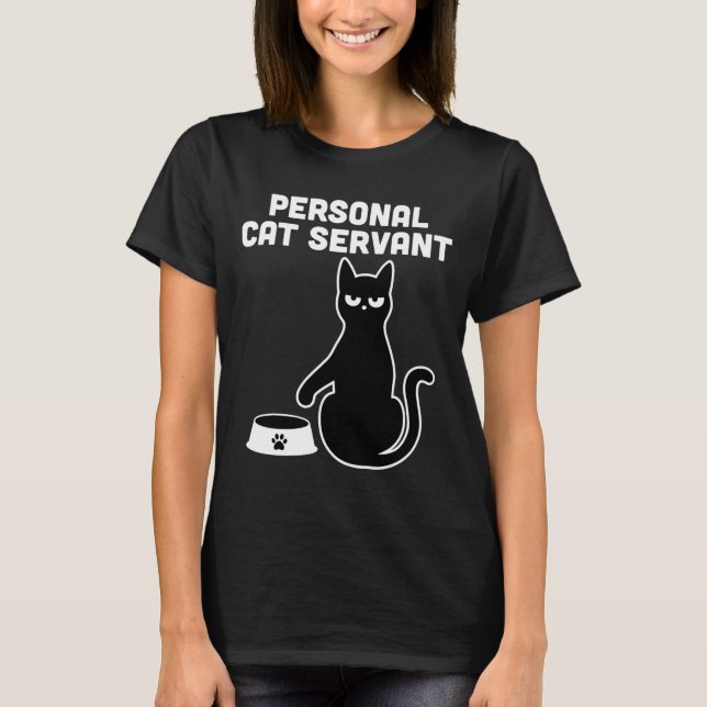 Cat Servant Long Sleeve Illustration T-Shirt (Front)