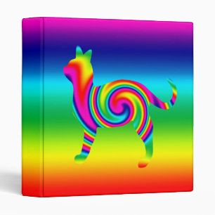 Cat Shaped Rainbow Twist Binder