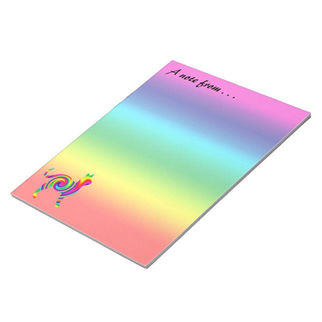 Cat Shaped Rainbow Twist Notepad (Angled)