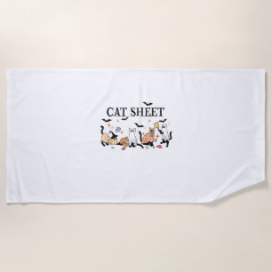 Cat Sheet Cute Black Cats in Ghost Halloween Men W
