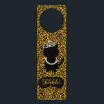 Cat Shh Sleeping Princess Tiara Party Door Hanger<br><div class="desc">Darling, this fun door hanger is perfect when you are looking for a little privacy. Personalize it to make it your own. Makes for fabulous wedding favours for your hotel guests or maybe thank you gifts at your tiffany theme baby shower. So many options and so much fun because everyone...</div>