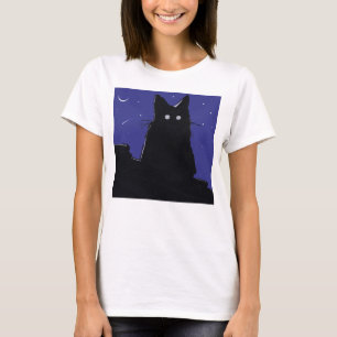 cat shirt on night