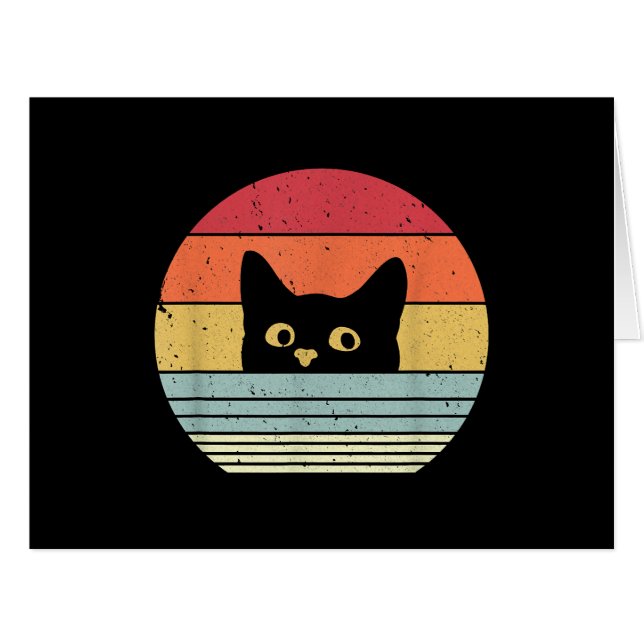 Cat Shirt. Retro Style (Front Horizontal)