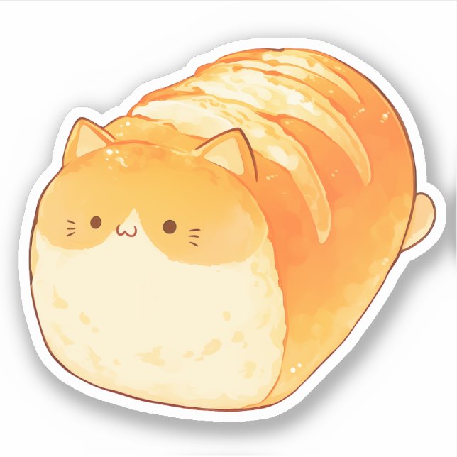 Cat Shokupan Japanese Milk Bread Sticker (Front)