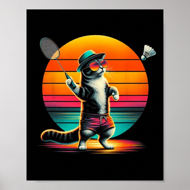 Cat Shuttle Badminton For Men Women  Poster (Front)