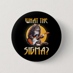 Cat Sigma Shirt Funny Sigma Brainrot Meme Rizz Sig 2 Inch Round Button