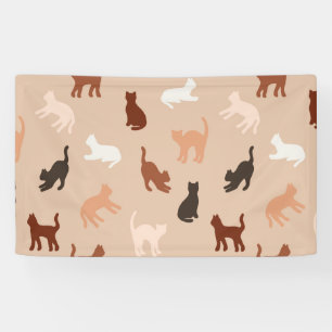 Cat silhouette banner
