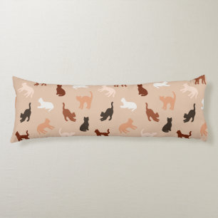 Cat silhouette body pillow
