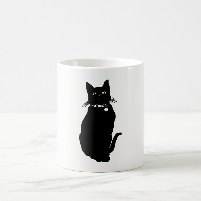 Cat Silhouette Coffee Mug (Center)