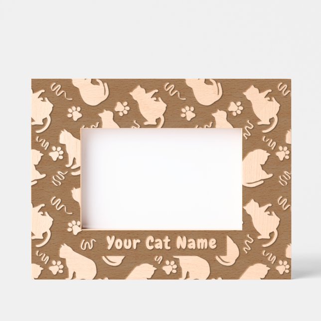 Cat Silhouette  Etched Frames (Front)