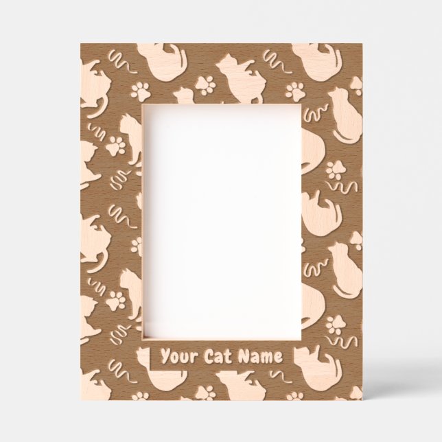 Cat Silhouette  Etched Frames (Front)