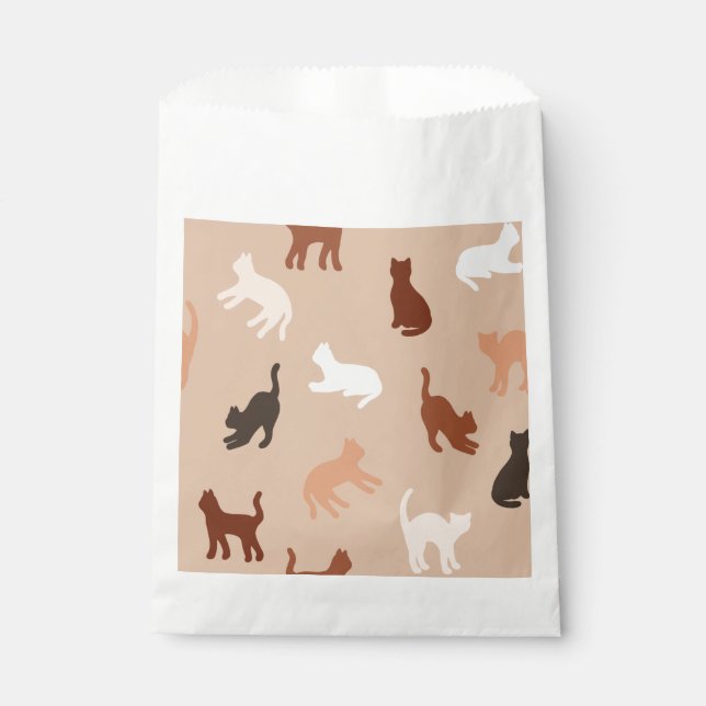 Cat silhouette favour bag (Front)