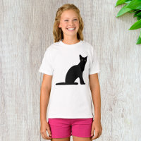 Cat Silhouette Girls T-Shirt