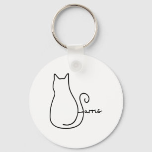 Cat Silhouette Harris Kamala Childless Cats Ladies Keychain