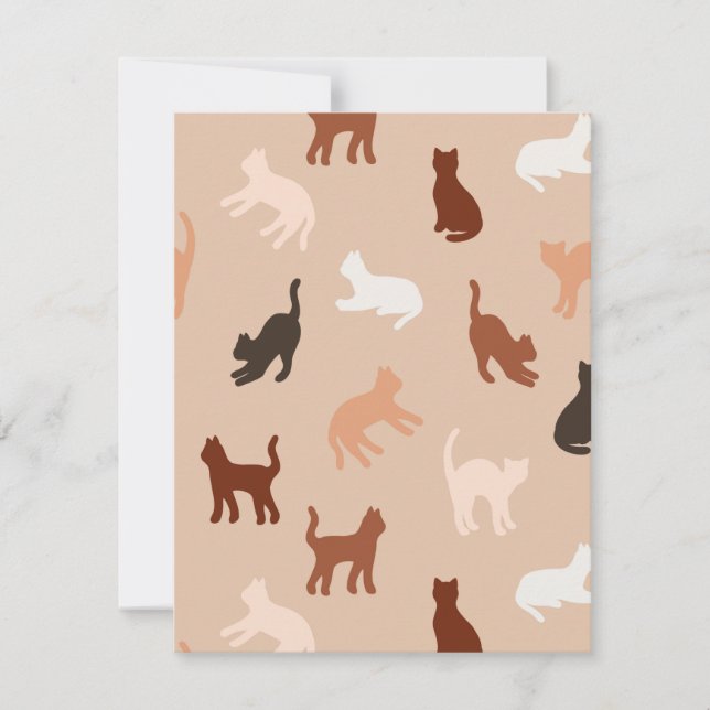 Cat silhouette invitation (Front)