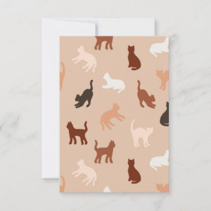 Cat silhouette invitation