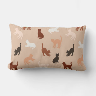 Cat silhouette lumbar pillow