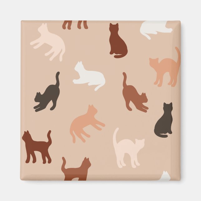 Cat silhouette magnet (Front)