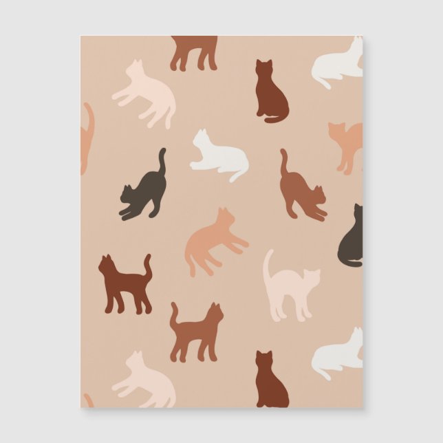 Cat silhouette magnetic invitation (Front)