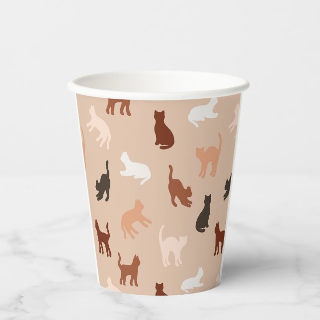 Cat silhouette paper cups (Front)
