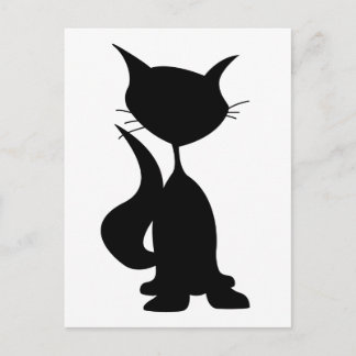 Cat Silhouette Postcard
