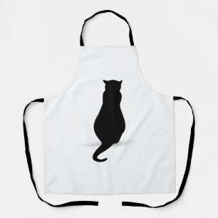 Cat silhouette silhouettes apron