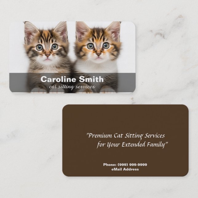 Cat Sitting / Cat Care Business Card (Front/Back)