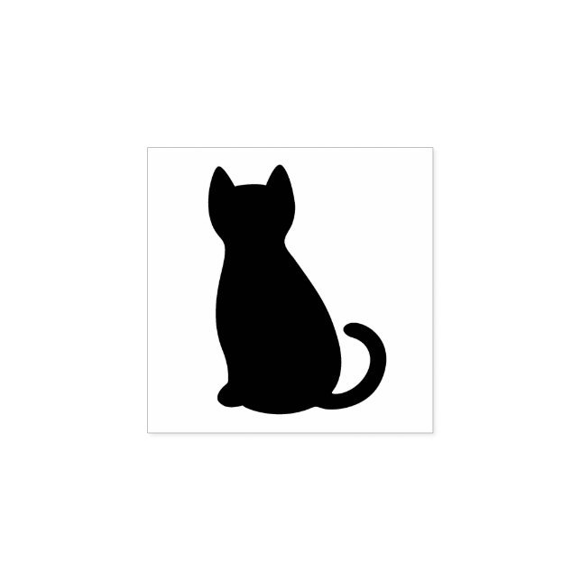 Cat sitting down rubber stamp (Imprint)