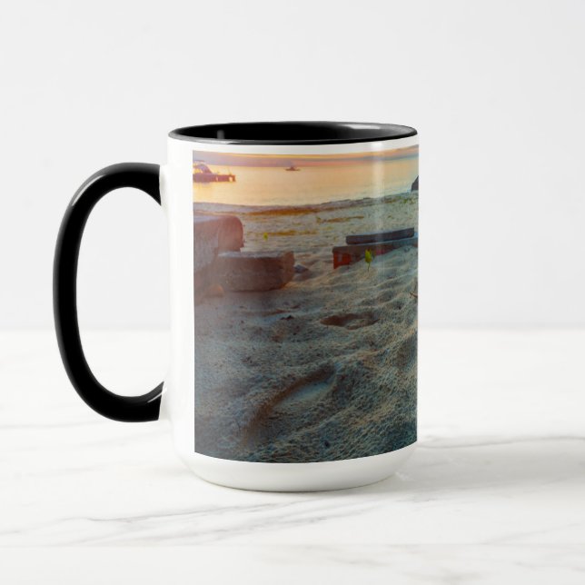 Cat Sitting On A Beach Mug (Left)