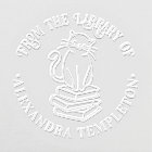 Cat Sitting on Books #3 “From the Library of” Name