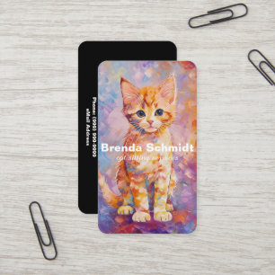 Cat Sitting Services Business Card
