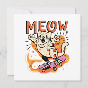 Cat Skating Meow