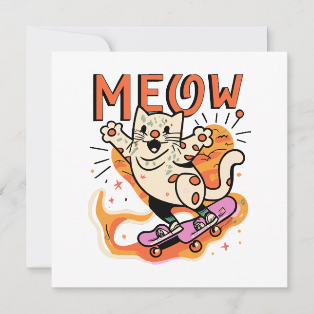 Cat Skating Meow (Front)