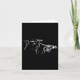 Cat Skeleton Hand Boop Halloween Pet Women Girls K Card