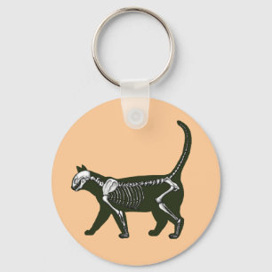 Cat Skeleton Keychain