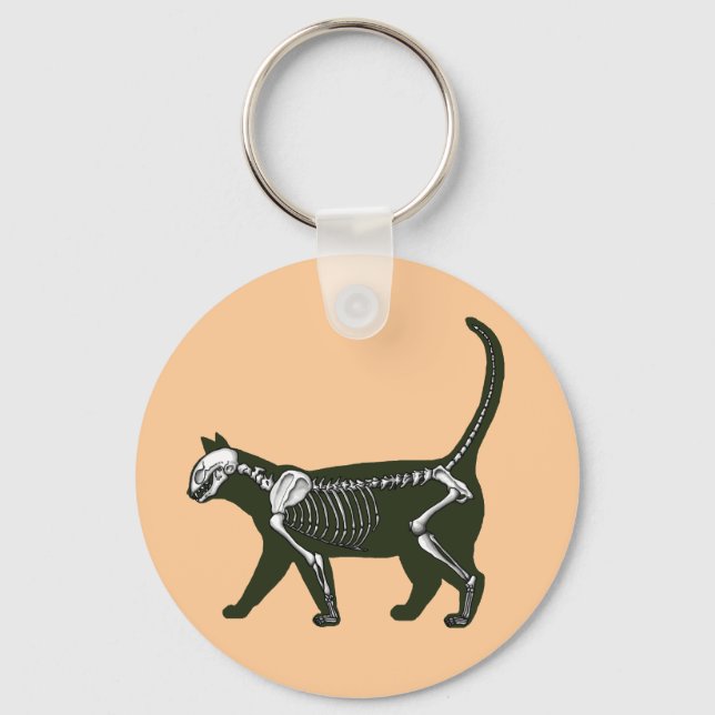 Cat Skeleton Keychain (Front)