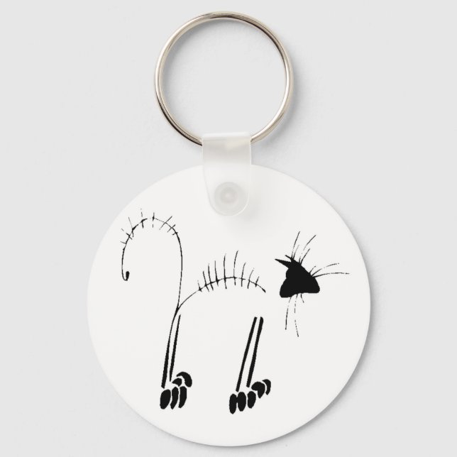 Cat Skeleton Keychain (Front)