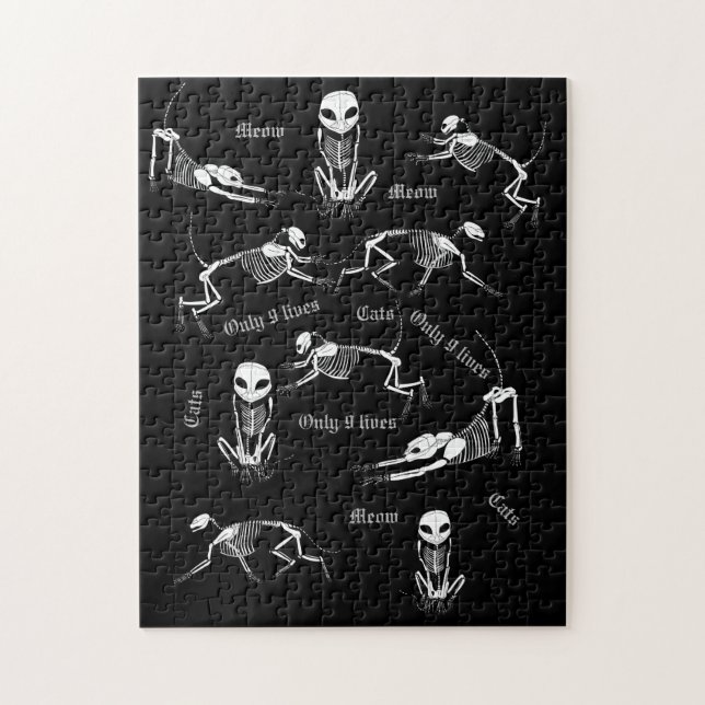 Cat skeleton puzzle (Vertical)