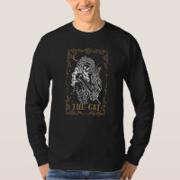 Cat Skeleton Tarot Card Pagan Goblincore Goth Occu