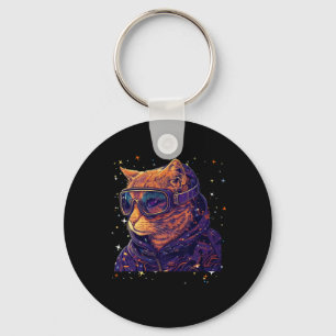Cat Ski Snowboard Goggles Funny Skiing Snowboardin Keychain