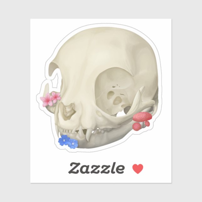 Cat Skull With Flora (Sheet)